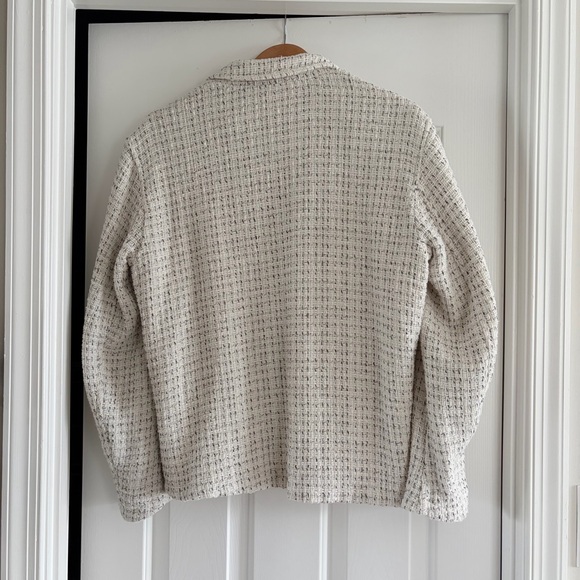 Zara Textured Cream Tweed Long Sleeve Overshirt/Jacket “Shacket” Size M - Picture 16 of 16